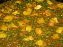 Matar Paneer at Home